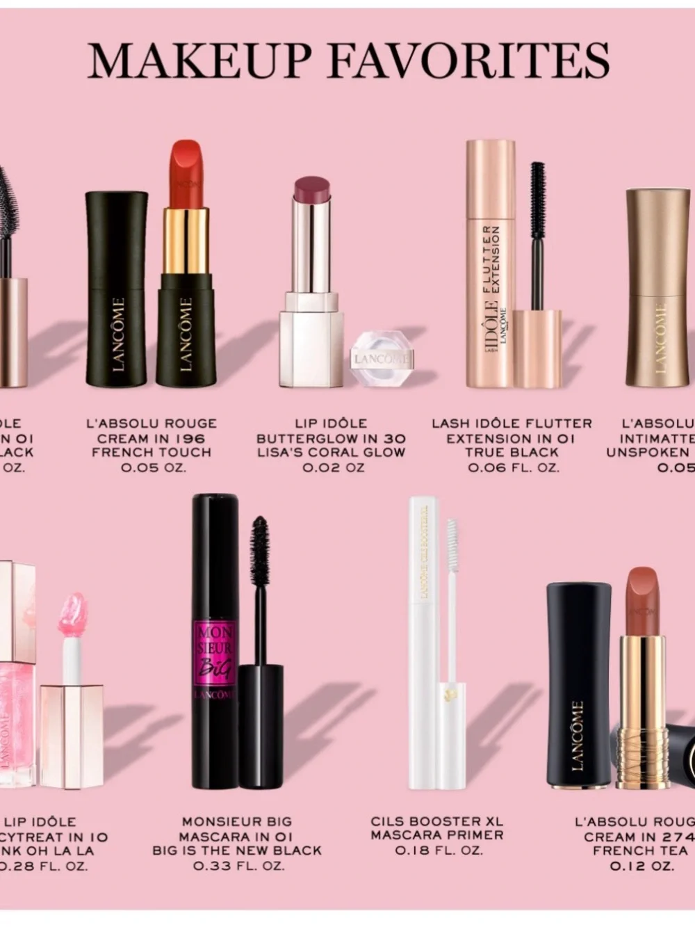 Lancome day includes
